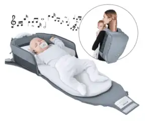 Forstart 4 in 1 Portable Bassinet with Light and Music Baby Lounger Travel Crib Forstart 4 in 1 Portable Bassinet with Light and Music Baby Lounger Travel Crib
