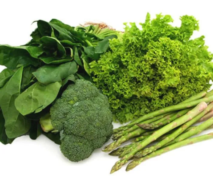 Dark, leafy greens and broccoli